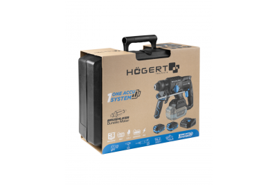 Set de mașină de găurit cu acumulator HÖGERT, 18V, OneAccuSystem, cu acumulator, încărcător în valiză