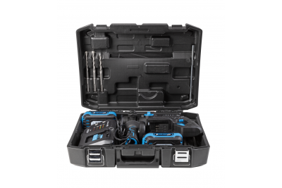 Set de mașină de găurit cu acumulator HÖGERT, 18V, OneAccuSystem, cu acumulator, încărcător în valiză
