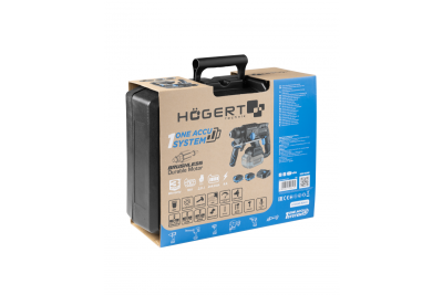 Set de mașină de găurit cu acumulator HÖGERT, 18V, OneAccuSystem, cu acumulator, încărcător în valiză