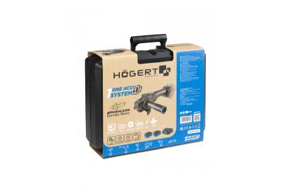 HÖGERT polizor unghiular fără cablu cu comutator tip pedală, 125MM, 18V, set cu baterie, încărcător, accesorii.