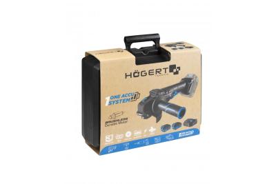 Polizor unghiular fără fir HÖGERT cu comutator tip paddle, 125MM, 18V - Set (baterie, încărcător, accesorii)