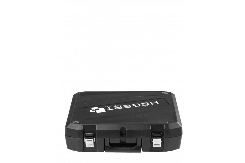 Polizor unghiular fără fir HÖGERT cu comutator tip paddle, 125MM, 18V - Set (baterie, încărcător, accesorii)