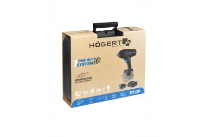 Set de chei cu impact pe acumulator HÖGERT, fără perii, 18V, cu acumulator, încărcător