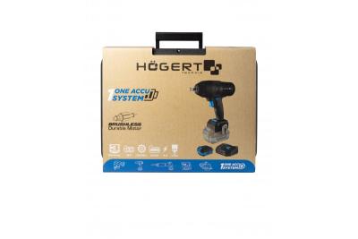 Set de chei cu impact pe acumulator HÖGERT, fără perii, 18V, cu acumulator, încărcător
