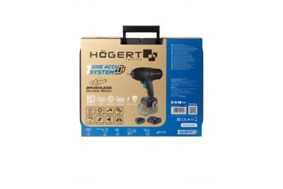 Set de chei cu impact pe acumulator HÖGERT, fără perii, 18V, cu acumulator, încărcător
