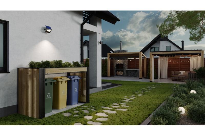 Lumină de inundație solară LUMOS II, LED, 2000lm, 6400K, 2600mAh înlocuibil, IP65, negru