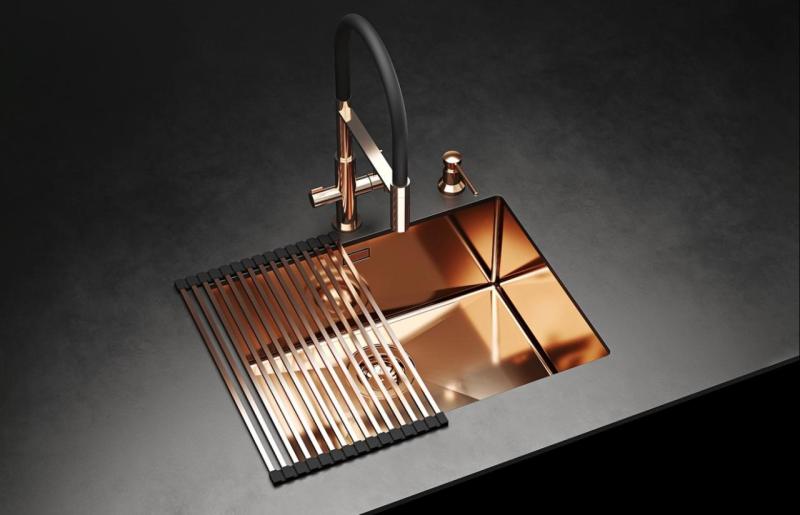 Robinet de bucătărie Ausmann Claridge cu 3 căi, cu gura de scurgere flexibilă și apă filtrată – Antracit – 1208970500