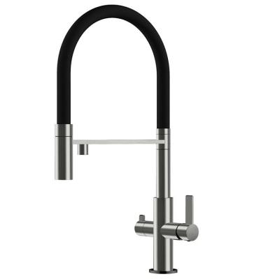 Ausmann Claridge 3-Căi Baterie de Bucătărie cu Gura de Scurgere Flexibilă și Apă Filtrată – Gri - 1208970502