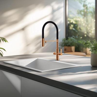 Ausmann Claridge 3-Căi Baterie de Bucătărie cu Gâtuire Flexibilă și Apă Filtrată – Cupru - 1208970503