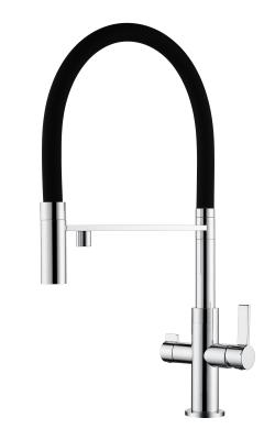 Robinet de bucătărie Ausmann Claridge cu 3 căi, cu ieșire flexibilă și apă filtrată - Oțel inoxidabil - 1208970505