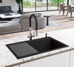 Ausmann Claridge 3-Căi Robinet de Bucătărie cu Piper Flexibil și Apă Filtrată – Negru - 1208970506