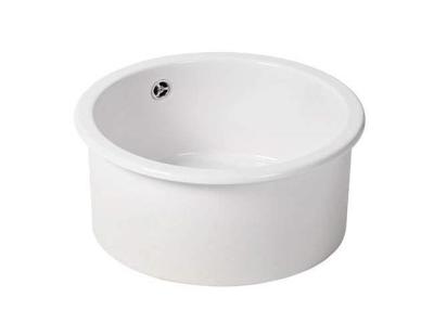 Ausmann Ceramic Ember Lavoar Rotund din Ceramică Albă pentru Montaj Suprapus și Submontaj 1208970512