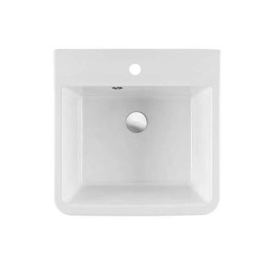 Ausmann Ceramic Frost Chiuvetă Ceramică Albă - Montaj Pe Blat 510 x 506 mm cu platformă pentru robinet 1208970516