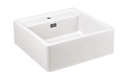 Ausmann Ceramic Panor Shade Chiuvetă Ceramică Albă Butler - Montare sub blat și între blat 630 x 597 mm cu banc de robinet și dop metalic Gun 1208970551