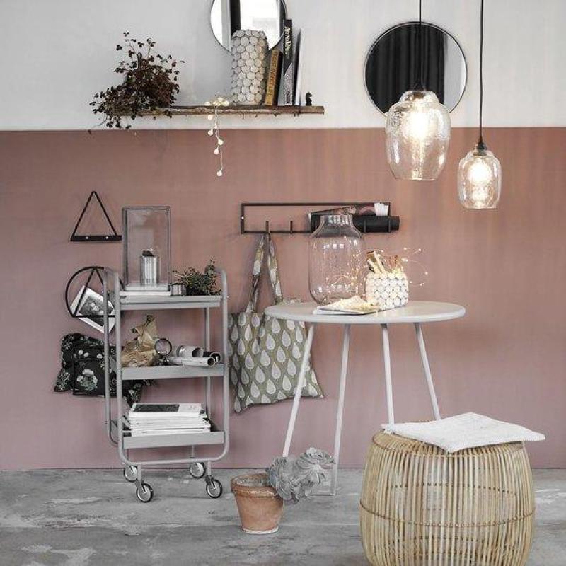 Uitlaat ronde 40 cm Spiegel Reflectie Mat ijzer/Zwart - House Doctor voor woonkamer Fk0201