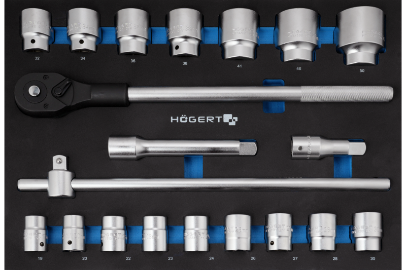 Set de instrumente cu clichet de 3/4 ", 20 de piese, inserție EVA