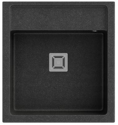Graniteland Arno Granit Aspect de piatră albastră chiuvetă încastrată 582x620mm cu dop pătrat din inox 1208970600