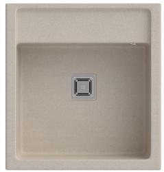 Graniteland Arno Granit Bej Chiuvetă de nisip încorporată 582x620mm cu dop pătrat din inox 1208970603.