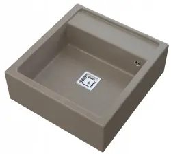 Graniteland Arno Granit Bej Chiuvetă de nisip încorporată 582x620mm cu dop pătrat din inox 1208970603.