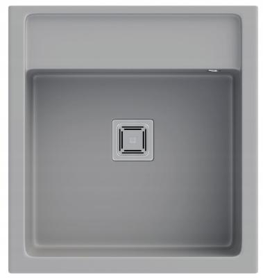 Graniteland Arno Granit Gri Chiuvetă de bucătărie încorporată 582x620mm cu dop pătrat din inox 1208970605.
