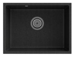 Granitland Solo Chiuvetă din granit nisip bej montată sub blat 535x400 mm cu dop din inox 1208970636.