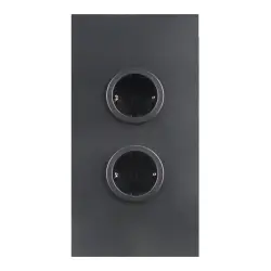 Coloană de energie cu 2 prize cu împământare, negru 1208970642