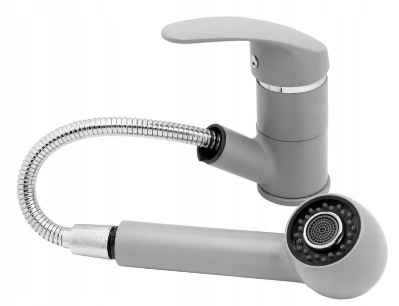 Bateria de bucătărie Graniteland Rhea Gri cu Duș Extractibil și Funcție Dublă 1208970656.