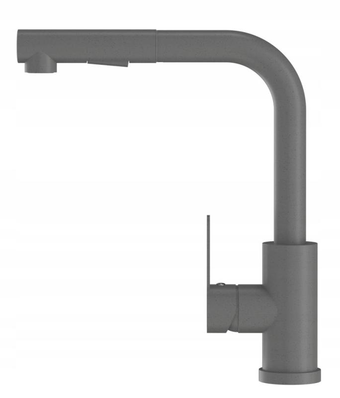 Graniteland Celeste Baterie de bucătărie gri cu gura de scurgere extensibilă și duș de mână cu dublă funcție 1208970663