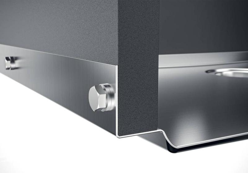 Bază Foster Phantom din oțel inoxidabil, chiuvetă de blat cu placă de bază 71x40cm pentru montare în ceramică, piatră naturală și suprafață solidă, grosime 20mm 1208970694.