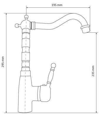 Graniteland Verve Robinet de bucătărie Gri cu gura de scurgere rotativă 1208970703