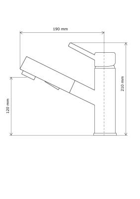 Granitland Ceres Robinet de bucătărie negru cu gura de scurgere extensibilă și duș de mână cu dublă funcție 1208970707