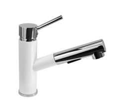 Graniteland Ceres Baterie de Bucătărie Albă cu Scurgere Extensibilă și Duș cu Dublă Funcție 1208970709