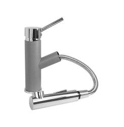 Granitland Ceres Robinet de bucătărie gri cu pipă extensibilă și duș cu dublă funcție 1208970710