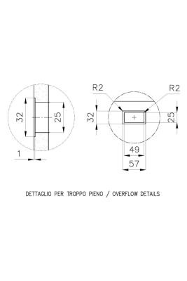 Foster Phantom Base RVS Bodemplaat Worktop Spoelbak 50x40cm pentru încorporare în ceramică, piatră naturală și suprafețe solide, grosime 20mm 1208970717.