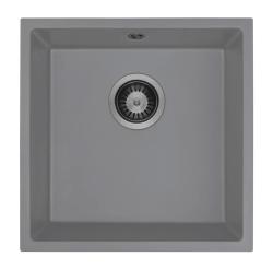 GraniteMy Universal Granit Gri Chiuveta 40x40 cm Suprafață, Substructură și Instalare la nivel cu Plug metalic Gun 1208970750