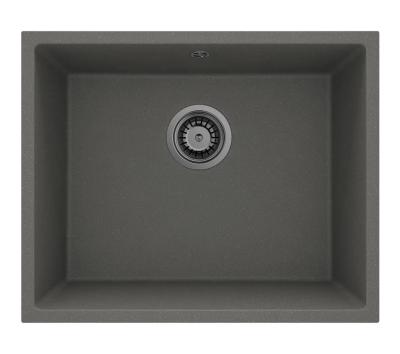 GraniteMy Universal Granit Gri, închis Chiuvetă 50x40 cm Montare deasupra, Montare dedesubt și Montare la nivel cu Plug metalic Gun 1208970754
