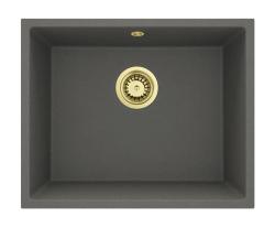 GraniteMy Universal Granit Gri, închis la culoare Chiuvetă 50x40 cm Montare superioară, inferioară și la nivel cu Plug de Aur 1208970756