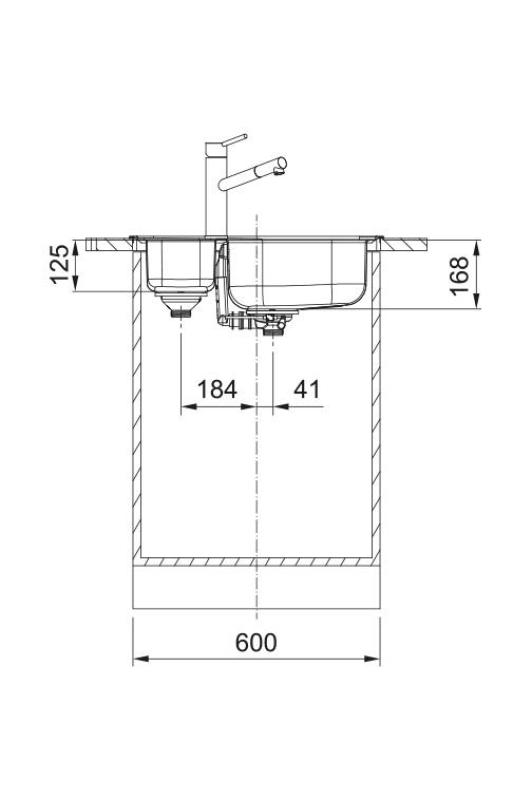 Franke Spark SKX 660 1,5 RVS Chiuvetă reversibilă Suprafață 62x49cm 101.0714.455