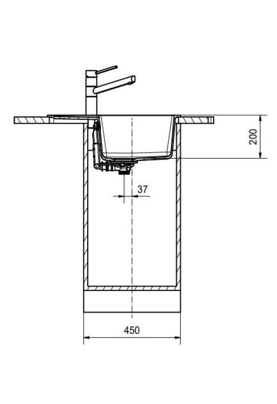 Franke Maris MRG 611-62 Fragranite Mat Negru Chiuveta 62 x 50 cm Suprafață cu Zona de Scurgere 114.0628.964