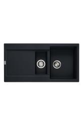 Franke Maris MRG 651 Fragranite Mat Negru 1,5 Chiuvetă 97 x 50 cm Montare cu Zonă de Scurgere 114.0628.993