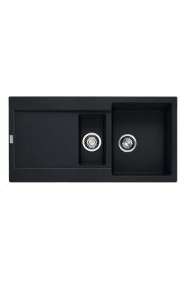 Franke Maris MRG 651 Fragranite Mat Negru 1,5 Chiuvetă 97 x 50 cm Montare cu Zonă de Scurgere 114.0628.993