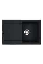 Franke Maris MRG 611-78 Fragranite Mat Negru Chiuvetă 78 x 50 cm Montare cu Zonă de Scurgere 114.0628.968