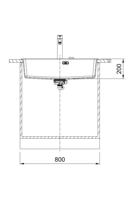 Franke Maris MRG 610-70 TL Fragranite Mat Negru Chiuveta 78 x 50 cm Montare cu Gaura pentru Robinet 114.0668.727