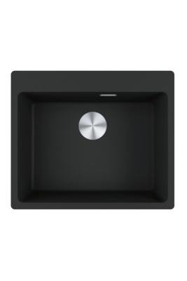Franke Maris MRG 610-50 TL Fragranite Mat Negru Chiuvetă de Suprafață cu Gaură pentru Robinet 114.0668.630