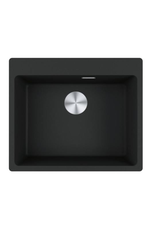 Franke Maris MRG 610-50 TL Fragranite Mat Negru Chiuvetă de Suprafață cu Gaură pentru Robinet 114.0668.630