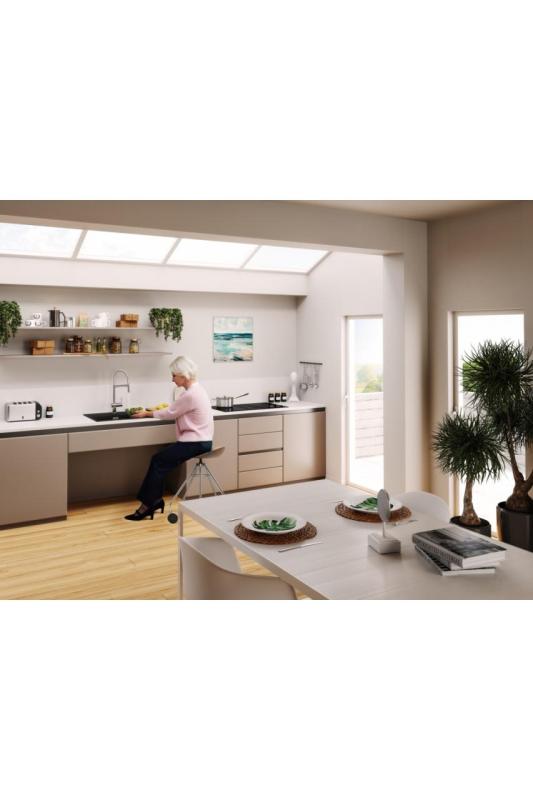Franke Maris MRG 610-60 Care Fragranite Stone gri Chiuveta superficială pentru persoane cu handicap 635 x 559 mm Montare cu banca de găuri pentru robinet 114.0729.486