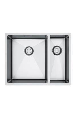 Franke Bolero Plus New R10 B2X 260-34-16 BL 1,5 Chiuvetă din oțel inoxidabil de o jumătate și jumătate Montaj plat, submontaj și supramontaj 56x45 cm 127.0733.339