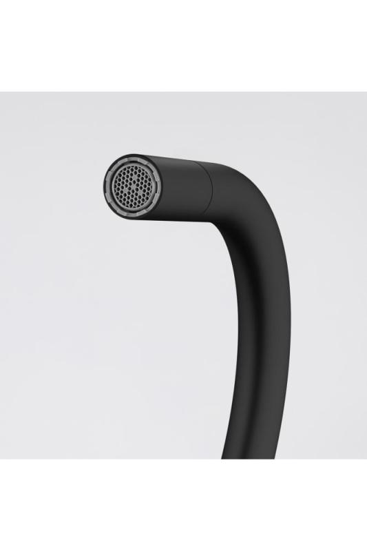 Baterie de Bucătărie Franke Maris Slim J Neagră cu Gura de Scurgere Extensibilă 115.0728.389