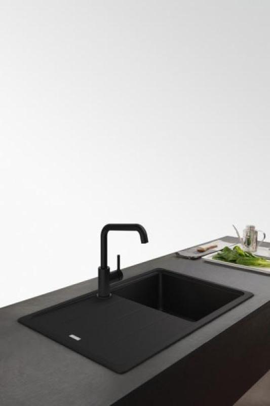 Franke Lina U Robinet de bucătărie cu gură pivotantă negru 115.0728.474