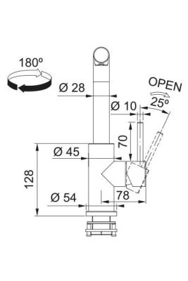 Franke Smart Glenda Baterie de Bucătărie cu Gură Rotativă din Oțel Inoxidabil 115.0706.985